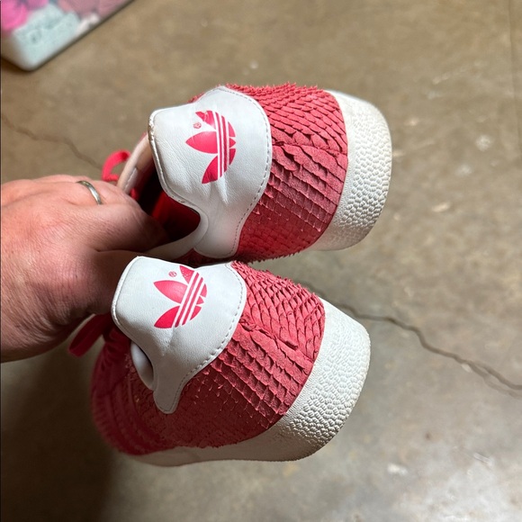 Adidas Vibrant Red Textured Sneakers - Picture 12 of 14